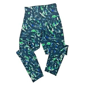 DYI Define Your Inspiration Bionic Edge Legging Blue Green Print High Waist SZ S